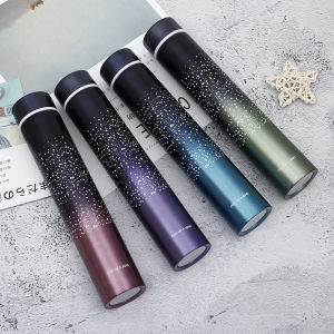 Korean Style Minimalist Student  Stainless Steel Vacuum Cup Female Portable Slender Model Stylish Trendy Water Cup Gradient Color