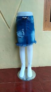 Rok Jeans Pendek Anak Perempuan Cewek Usia 3-12 Tahun Model Rawis Kode 001