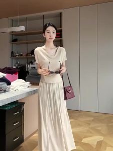 SUSHE | Pretty Knitted Top Skirt Leisure Set Summer