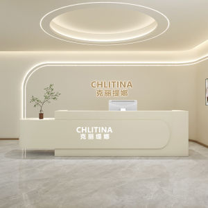 Modern Simplicity Stainless Steel Cashier Desk for Beauty Salon Clothing Store Dental Reception Countertop Multi-Functional Artistic Design