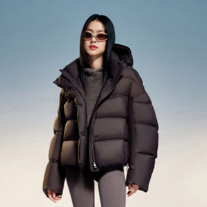 Bosideng Puffer Jacket Womens Loose Fit Short Thickened Winter Bread Coat Zero Pressure down Jacket Commute Style Duck down