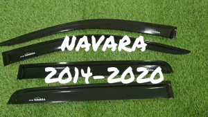 กันสาด คิ้วกันสาด คิ้วประตู คิ้ว ดำทึบ รุ่น 4ประตู นิสสัน นาวาร่า NISSAN NAVARA 2014 2015 2016 2017 2018 2019 2020  ใส่ร่วมกันได้ AฺB