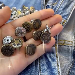 SK-C1224 Kancing Jeans Logam Tusuk Pengecil Celana Jeans Baut Instan Adjustable Motif / Magic Button