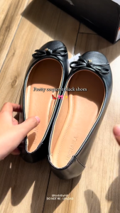 MICHAELA Sweet Flat Shoes with Bow Anti-Blister Velvet-Lined Square Toe Comfy Slip-Ons SH5529003 XD