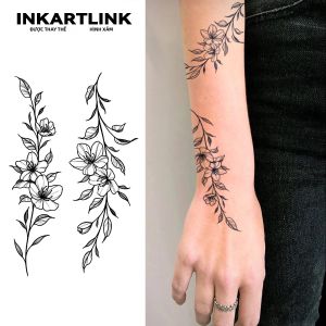 Hoa Tạm Thời Hình Xăm Bán Vĩnh Cửu Ma Thuật Chống Nước Miếng Dán Kéo Dài Lên Đến 15 Ngày Cho Độ Tuổi 14 + Inkartlink 297-1016XL