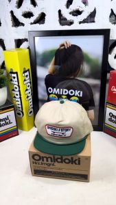 Ropehat Cotton Twill Hijau Cream Omidoki Topi Visor Pendek