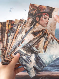 Retro Material Paper DIY Scrapbooking Sticker Background Decoration Basic Essential Travel Themed Artistic Notebooking