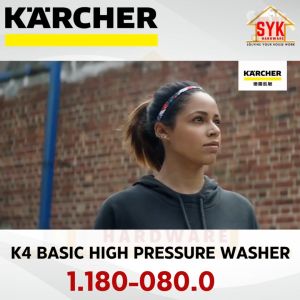 SYK KARCHER 11800800 130Bar K4 Basic High Pressure Washer Cleaner Machine Waterjet Mesin Cuci Kereta Lantai FREE GIFT