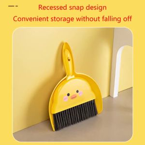 1set Duck Desktop Mini Broom Set Desktop Cleaning Tool Mini Dustpan Combination Broom Bed Garbage Shovel for Home