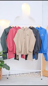 RAINCOAT JAS HUJAN Dewasa Terbaik Pria Wanita By GRACIO Mantel Anti Rembes HIJAU ARMY