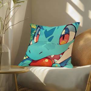 Bandai | Pokemon Electric Type Collection Anime Plush Pillow Cover Soft Short Plush Cushion Cover For Sofa Bedroom Decor Gift