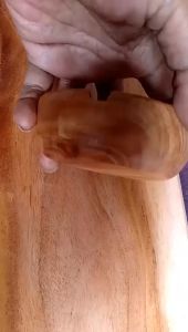 PROMO BISA BAYAR DITEMPAT - COD Asbak Bulat Kayu Mahoni Diameter 10cm Termurah