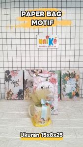 READY Tas Kertas Paper Bag LUSIN Motif Thank You 15x8x25 Souvenir Hampers Wedding Ultah Ulang Tahun LUSINAN isi 12