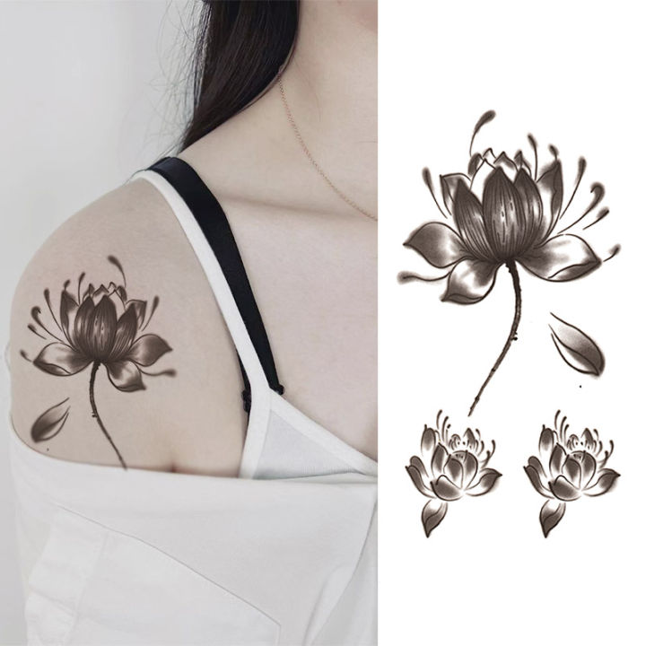 Black and White Lotus Mandala Tattoo - Ace Tattooz