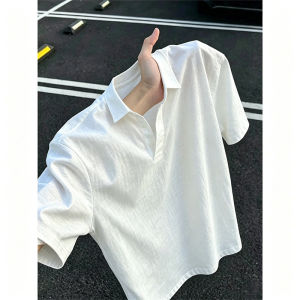 OUMULONG | Áo Polo Nam Tay Ngắn Mùa Hè Thoáng Khí Phom Rộng Cotton Linen