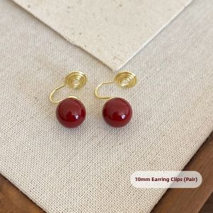 Pianist | Allergy Free Red Wine Pearl Silver Stud Earrings