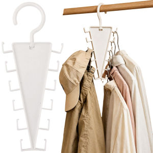 V Shaped Clothes Hanger / 12 Hooks Large Capacity Organizer Hanger / Portable Rotatable Wardrobe Hangers Hook for Scarf Jeans Hats Necklace Jewelry