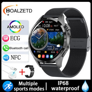 2025 outdoor For G T4 Smart Watch Men AMOLED Screen GPS Motion trajectory Heart Rate Bluetooth Calls SmartWatch Waterproof Gift