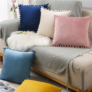 1pc  Velvet Throw Pillow Covers: Cozy Soft  Velvet Square Decorative Pillow Cases for Farmhouse Home Decor