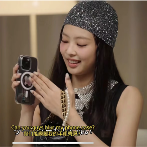 Jennie Themed Magnetic Attraction Transparent Phone Case for Apple 15Promax Fashionable Summer Sticker Womens Style Protection