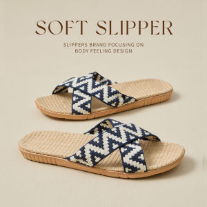 RUNROU | Non-slip Odor Absorbent Hemp Slippers