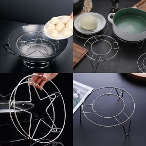Kiềng lót nồi chống nóng chất liệu inox có thể dùng làm rế giá hấp thức ăn đa năng giá inox để nồi chống nóng hình ngôi sao hình tròn - Lazada