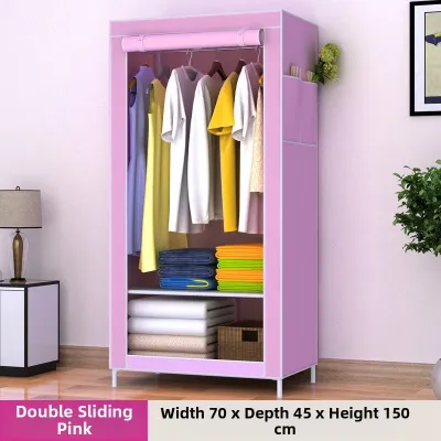 Jinluohe | Student Special Offer Full Enclosure Closet Panoramic View Non-woven & Oxford Cloth Wardrobe