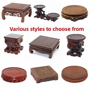 Rice Grain Bottom Tea Pot Stand Real Wood Tea Set Holder Tea Pots Feeder Heat Insulation Pad Purple Clay Pots Support