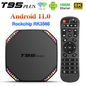 T95บวกกล่องทีวี RK3566แอนดรอยด์11แบนด์คู่ Wi-Fi กล่องรับสัญญาณโทรทัศน์เครื่องเล่นเครือข่ายบลูทูธ IPTV SET TOP BOX 8K 5G WIFI BT STICK