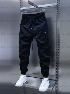 กางเกงกีฬาลำลองสำหรับผู้ชาย ทรงสลิมฟิต กางเกงขายาวทรงฮาเร็ม ทรงบาง กางเกงขายาวทรงบาง แฟชั่นฤดูใบไม้ผลิและฤดูร้อน