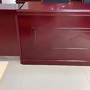 Chinese Style Solid Wood Rectangular Conference Table Combo