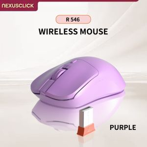 NexusClick 2.4G Silent Wireless Mouse55g Ultra Lightweight3 Levels Adjustable DPIPower Saving Plug and Play Mice for Office