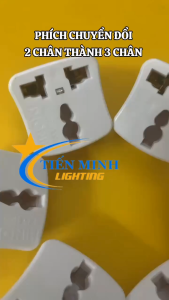 Combo phích cắm chuyển đổi 2 chân thành 3 chân chống cháy an toàn