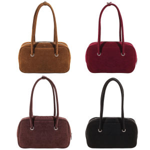 Stylish Womens Shoulder Purse for Work and Casual Days Compact Leather Bag with Adjustable Strap in Grey