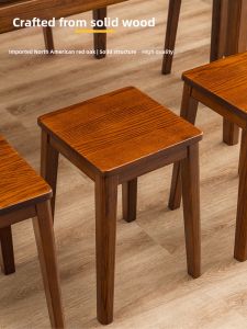 LANJUXIN | Sturdy Durable Stackable Wooden Stool