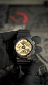 Jam Tangan Pria Casio G-Shock GA-110CD-1A9 Gold Dial Black Resin Band