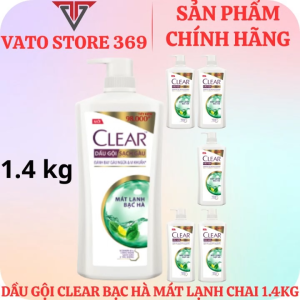 Dầu gội CLEAR bạc hà mát lạnh chai 1.4 kg