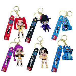พวงกุญแจตุ๊กตา 3 มิติ สไตล์อนิเมะ ภาพยนตร์ Kpop นักล่าปีศาจ สาวน้อยน่ารัก ลายเสือ ของสะสม ของเล่น ของขวัญ