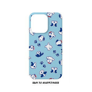 Blue Creative Cute Dog Apple 17Promax iPhone 16Plus 13Pro 15 Cartoon Anime Silicone Anti-fall TPU Full Cover Protection Case