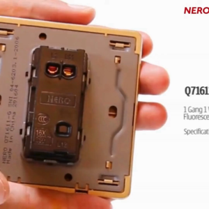 Decora Q71611-G 16AX250V~ 1 Gang 1 Way Switch With Fluorescent Locator - Gold