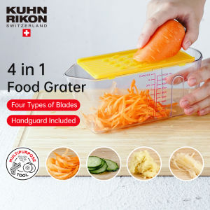 KUHN RIKON Vegetable Grater with Container Box 4 in 1 Vegetables Cutter Slicer Set Cut Veggies and Fruits Multi-Functional Kitchen Tool Swiss Design Kuhn Ric Cooker Vegetable Slicers - Lazada