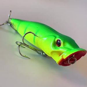 Proberos Popper Lure 90mm Topwater Mồi Nhân Tạo Wobblers Mồi Cứng 11.5g Nhựa Câu Cá Cho Đại Dương Sông Hồ Bãi Biển Câu Cá