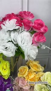 Bunga Rose Spiral Decor X: Dekorasi Bunga Artificial Plastik untuk Pesta & Pernikahan