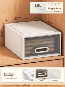 Citylong Modern Minimalist Wardrobe Drawer Organizer Box Home Storage Solution Closet Arrangement Tool Plastic Rectangle Drawer