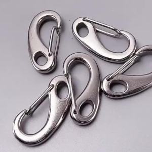 2Pcs 304 Stainless Steel Egg Spring Snap Shackle Oval Quick Release Wire Rope Clip M30-M100 40-400kg Load