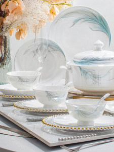 YICHEN | Elegant Chinese Design Dinnerware Set for Home Use