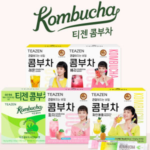 TEAZEN Kombucha 5 flavor lemon berry citron pineapple peach