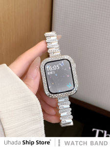 Uhada | Dây Đeo Kim Loại Có Đính Kim Cương Không Đều cho Mi Band 9Pro và 8Pro