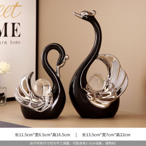 Swan Creative Decorative Figurine Luxury Home Craftwork Living Room Bar Cabinet TV Cabinet Decorations Wedding Gift