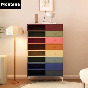 Montana Module Stackable Eight-Compartment Cabinet Retro Popular Dopaamine Storage Cabinet Entrance Decorative Cabinet